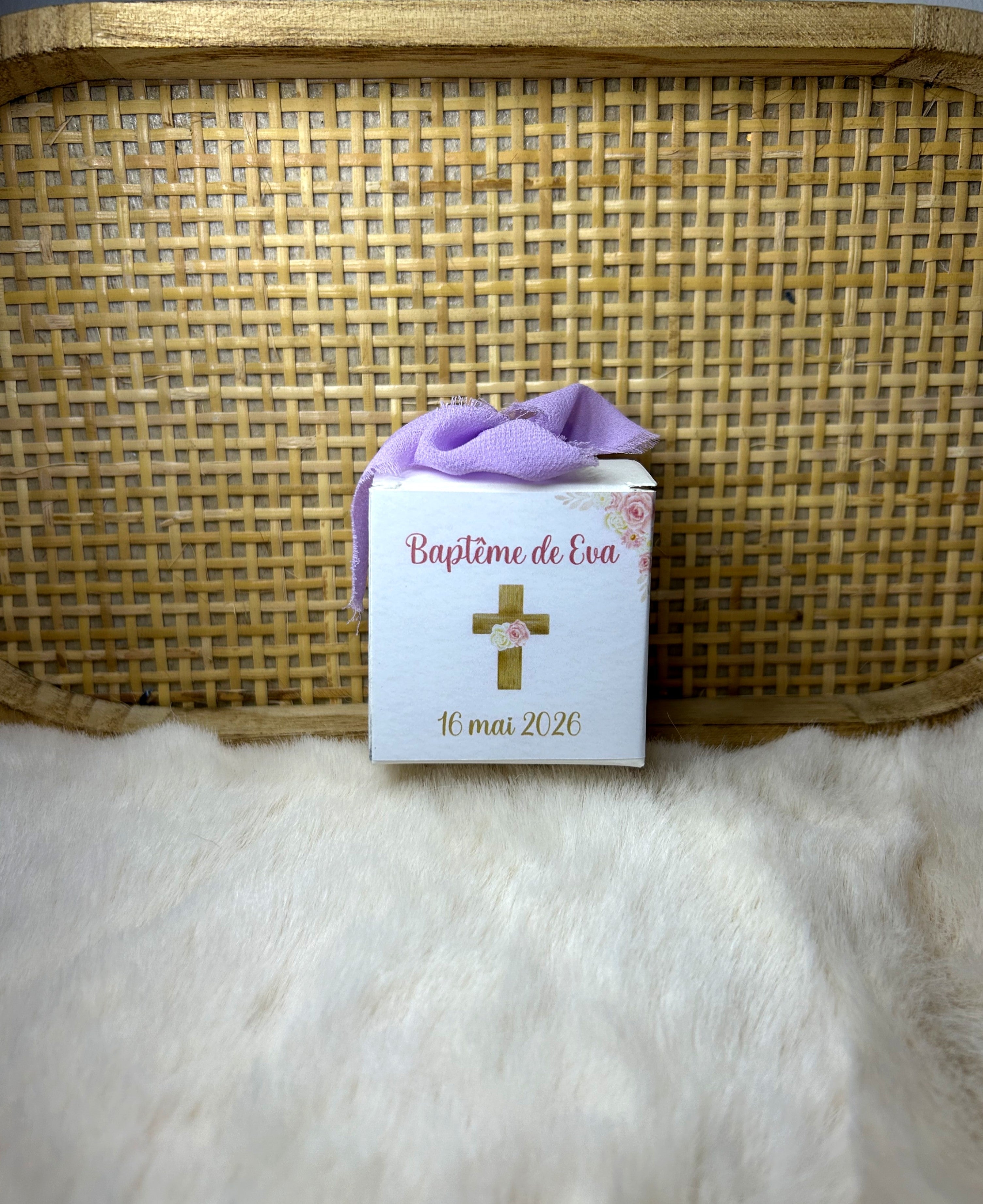 Boîte à dragées « Souvenir d’un doux baptême » - Parce que certains moments méritent d’être conservés avec tendresse.