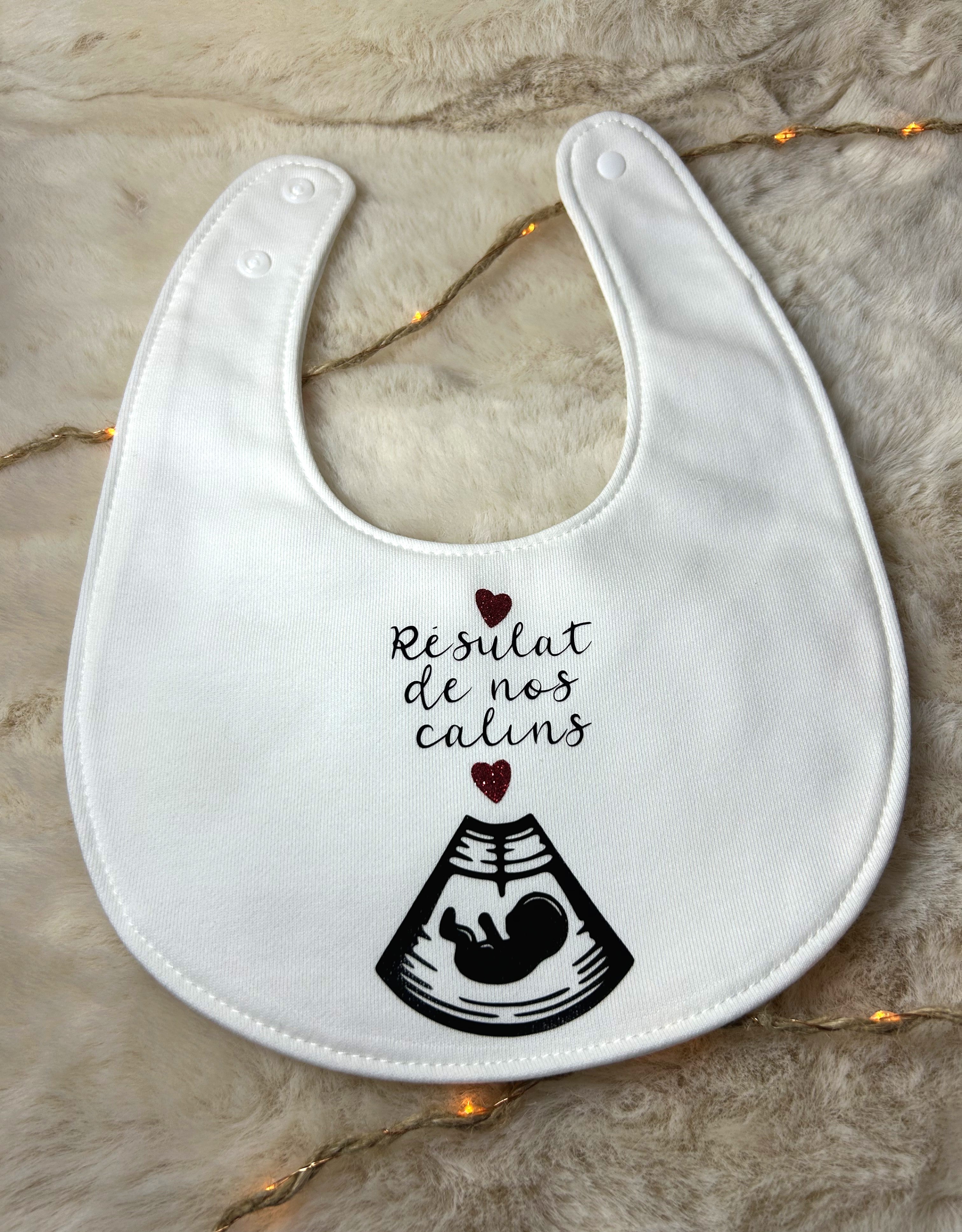 Bavoir « Résultat de nos câlins »