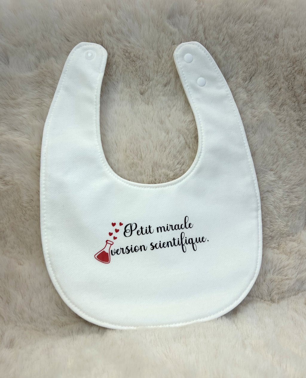 Bavoir « Petit miracle version scientifique »