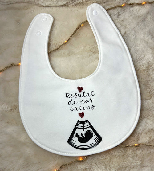 Bavoir « Résultat de nos câlins »