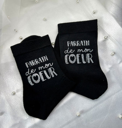 Chaussettes " Super Parrain" - Un détail à enfiler pour un rôle à vie.