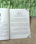 Livret de cérémonie « Feuillage d'amour » - Un écrin de verdure pour raconter votre plus belle histoire.