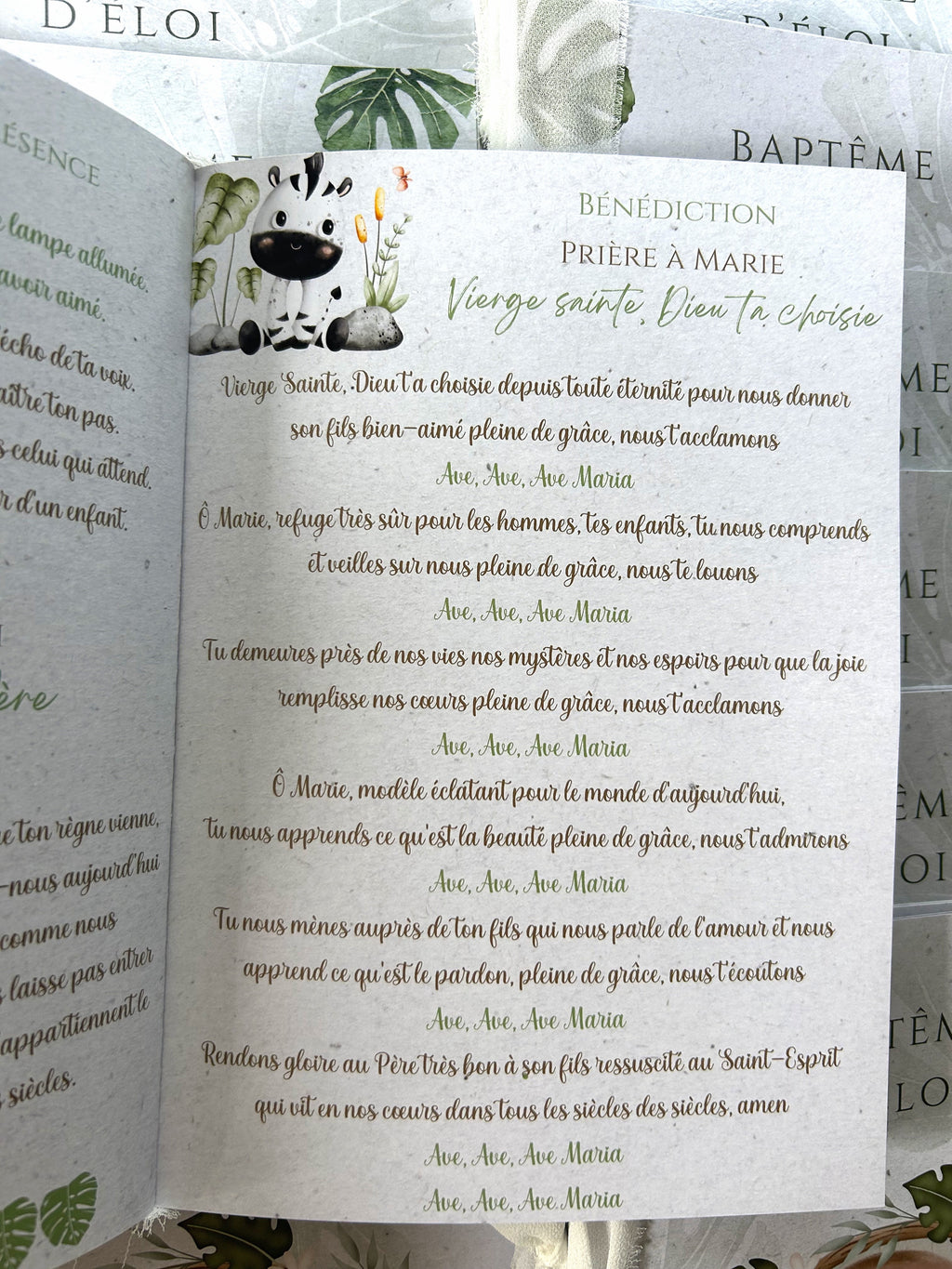 Livret de cérémonie " Eveil sauvage " - Un doux souffle d'aventure pour un moment sacré.