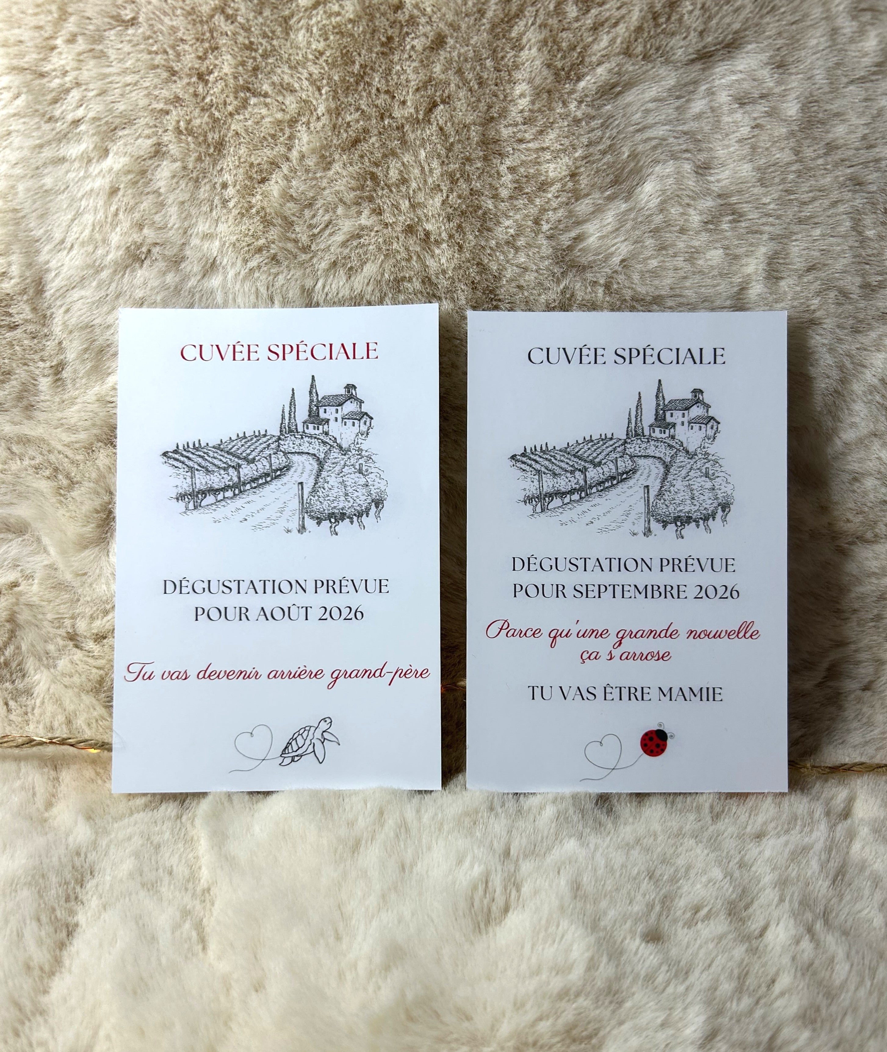 Etiquette bouteille « Cuvée Spéciale » - Un message à déboucher avec le sourire