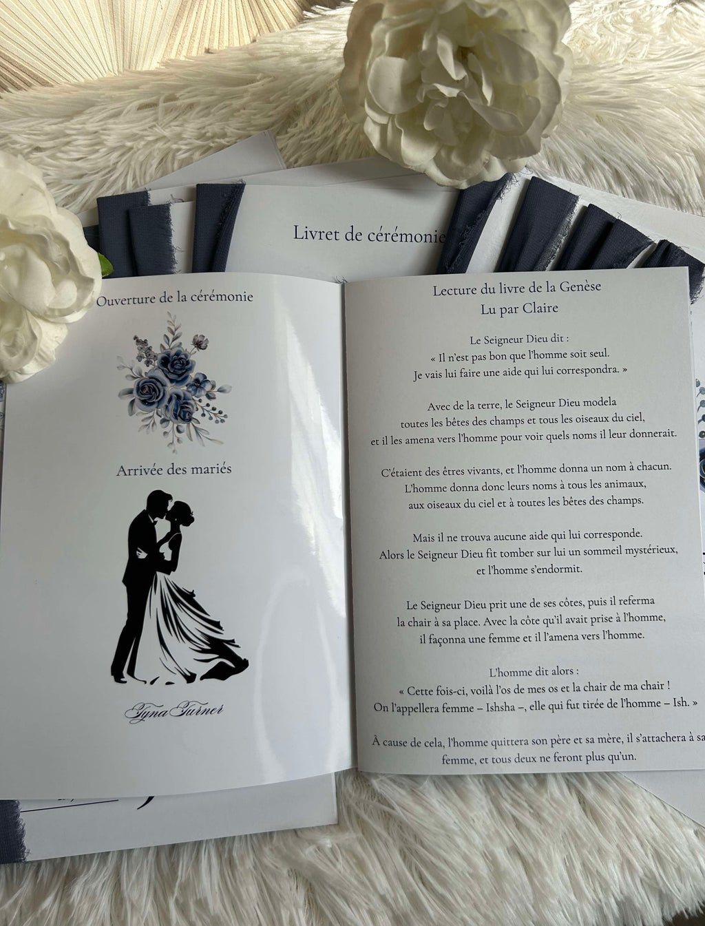 Livret de cérémonie « Bleu de promesse » - Les mots d’un engagement, posés avec douceur au fil de la cérémonie