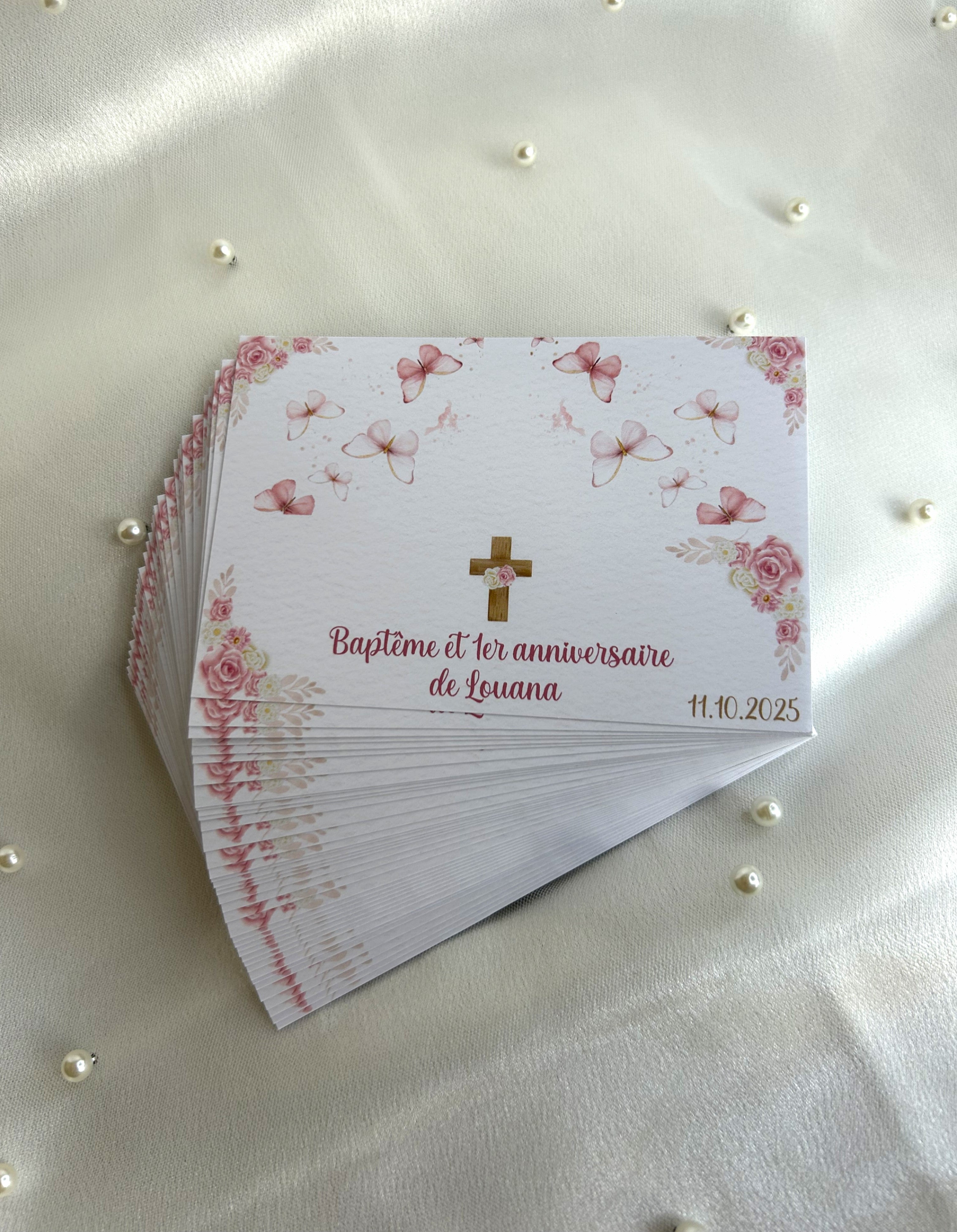 Sac à confiseries « Célébration Florale » - Un écrin fleuri pour vos douceurs de baptême. »