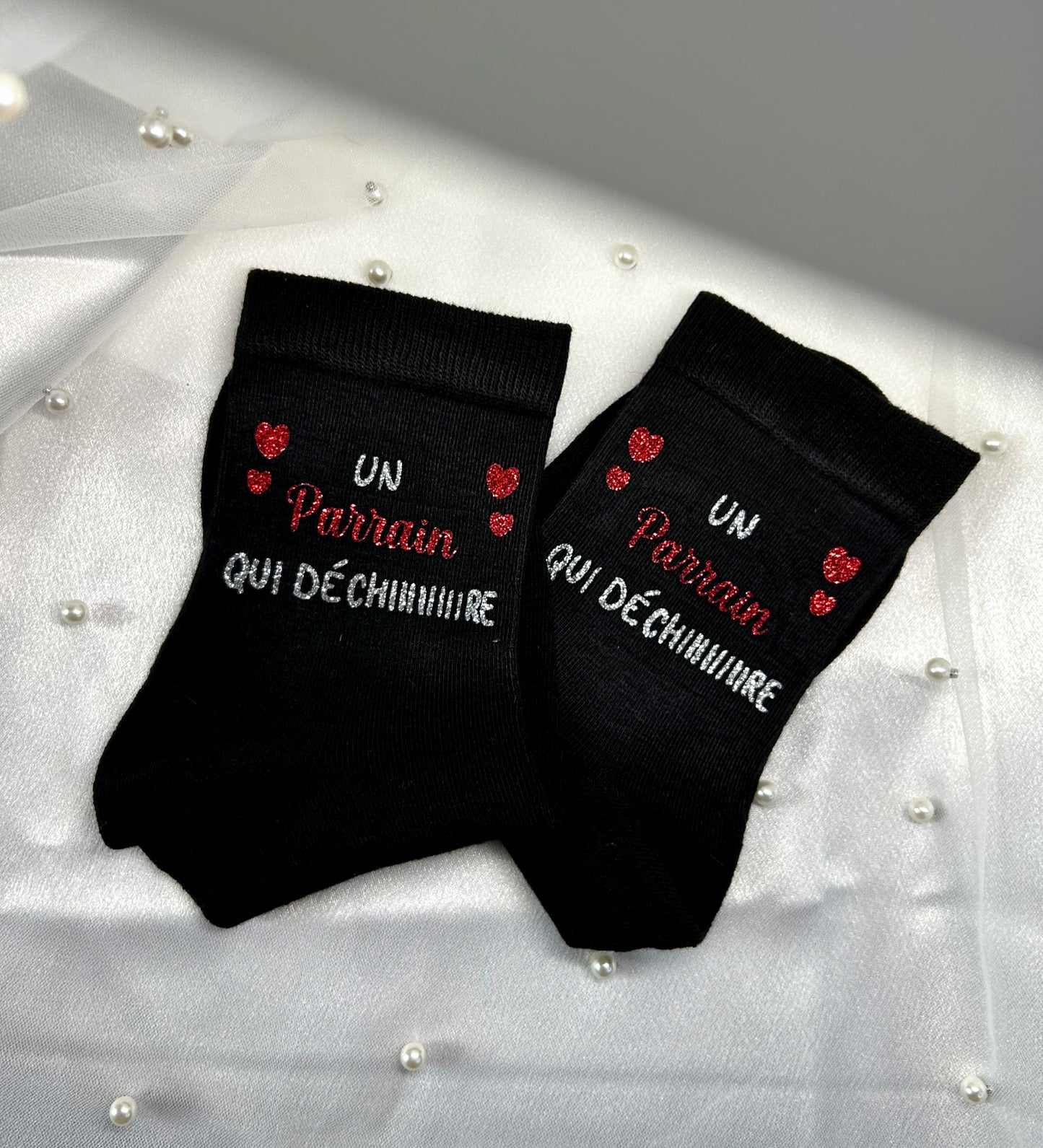 Chaussettes " Super Parrain" - Un détail à enfiler pour un rôle à vie.