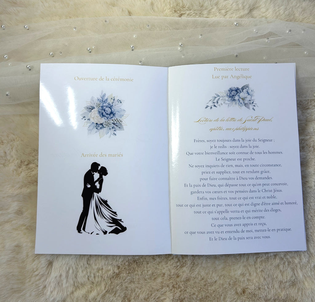 Livret de cérémonie « Douce Harmonie » - Le détail raffiné qui accompagne votre cérémonie avec élégance et poésie