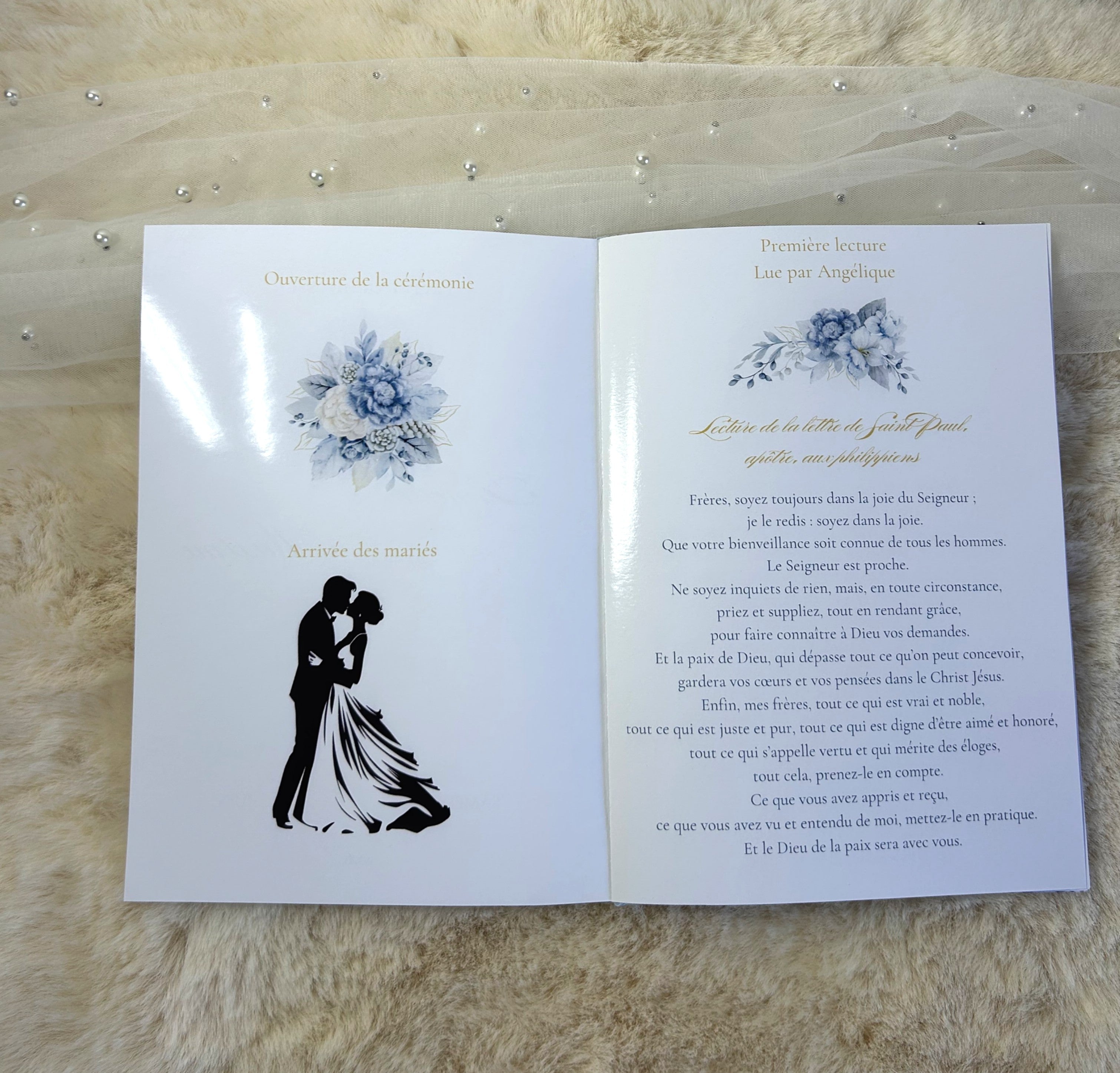 Livret de cérémonie « Douce Harmonie » - Le détail raffiné qui accompagne votre cérémonie avec élégance et poésie