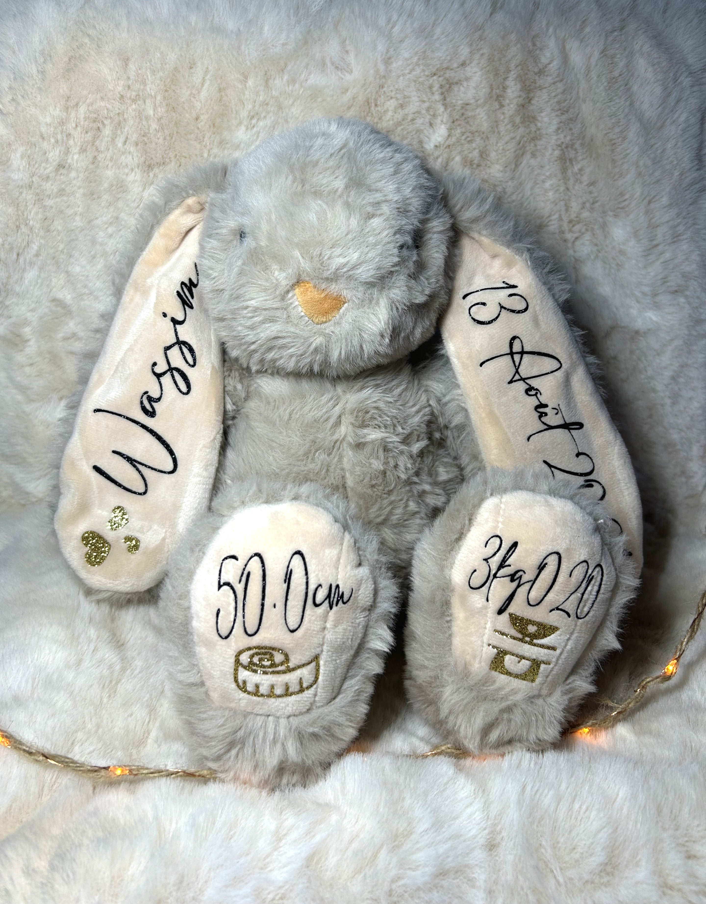 Peluche naissance « Mon premier lapin »