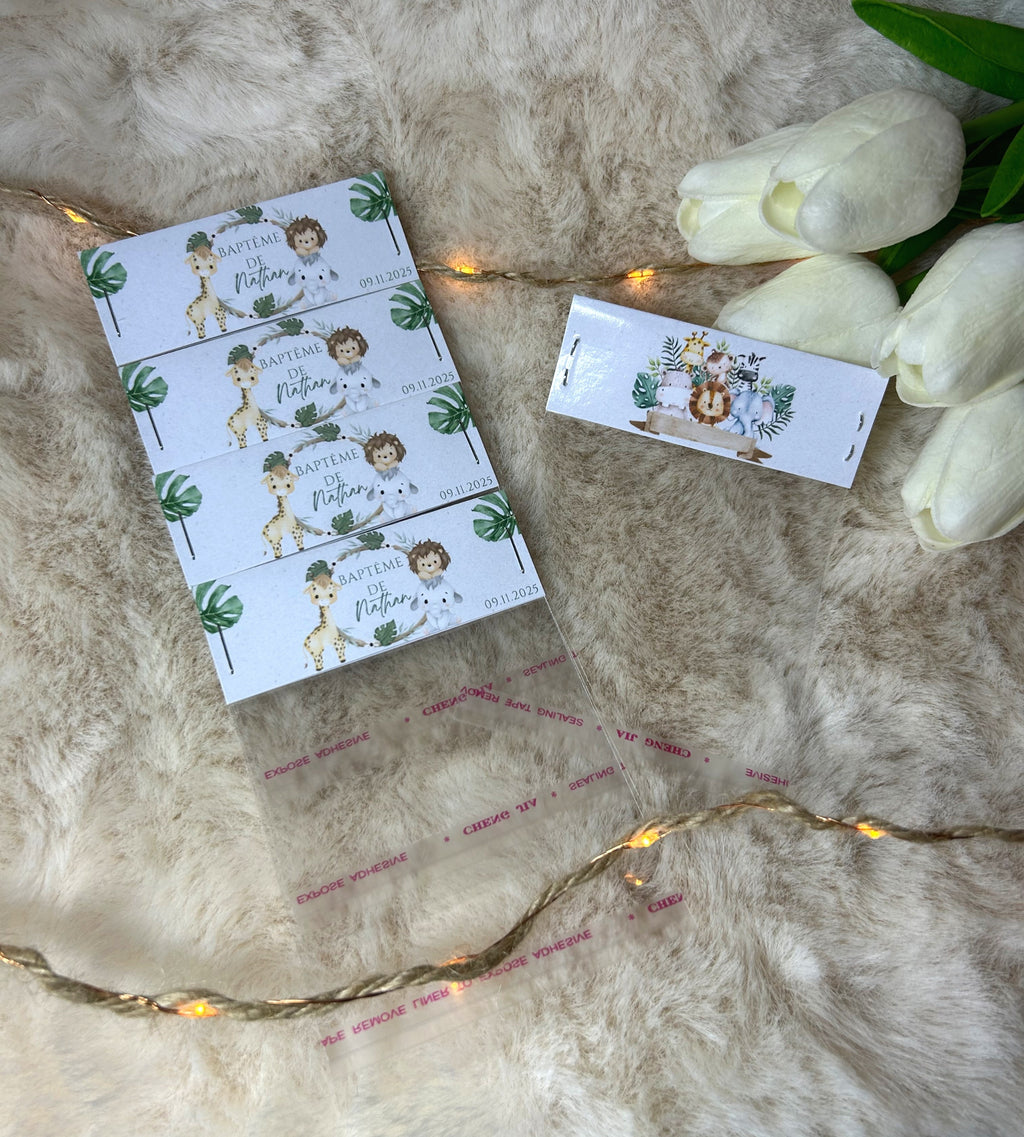 Sac à confiseries « Aventure au cœur de la jungle » - Une touche sauvage et pleine de tendresse