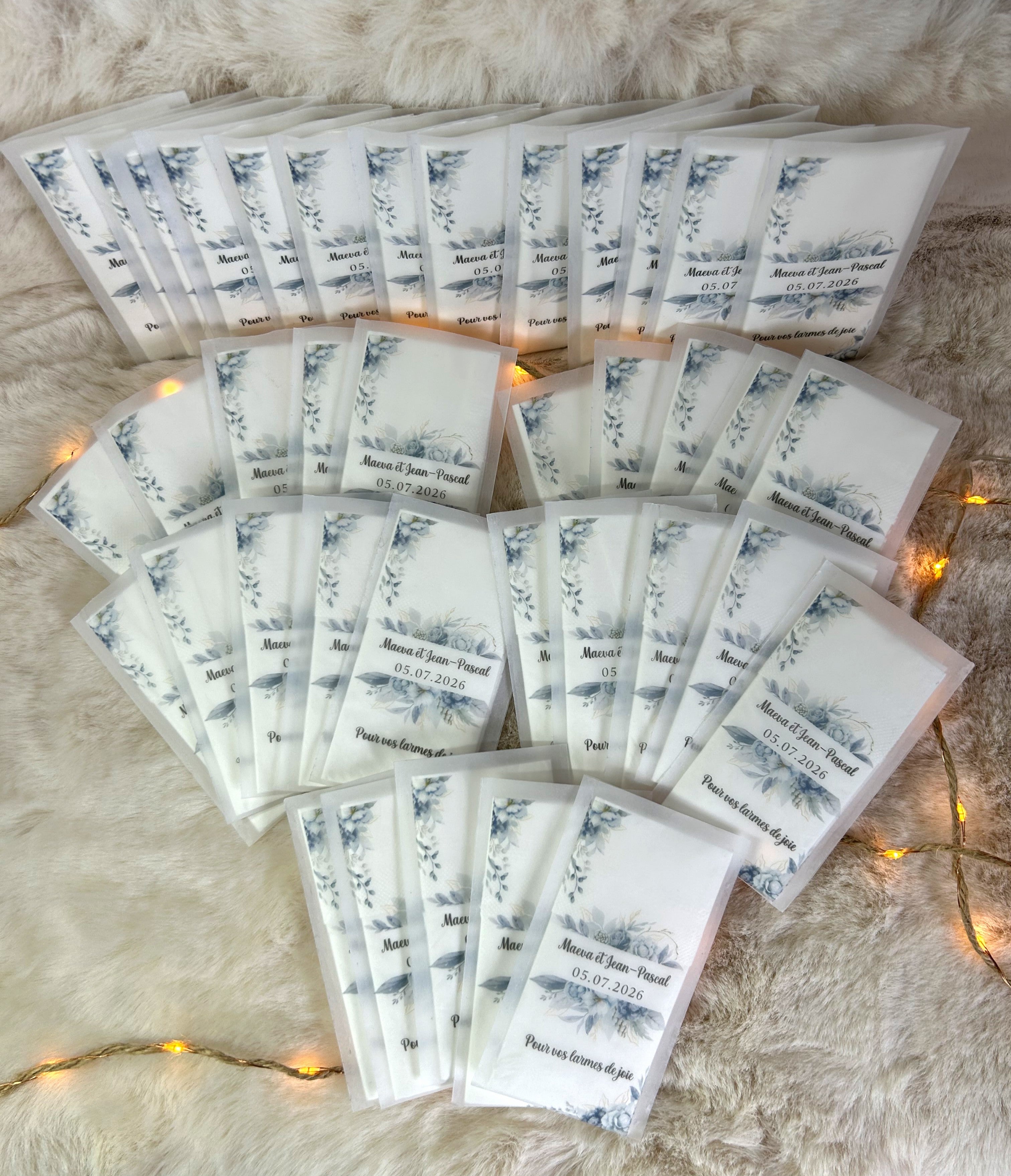 Etui à mouchoir « Simplicité chic en bleu ciel » - Pour vos larmes de joie