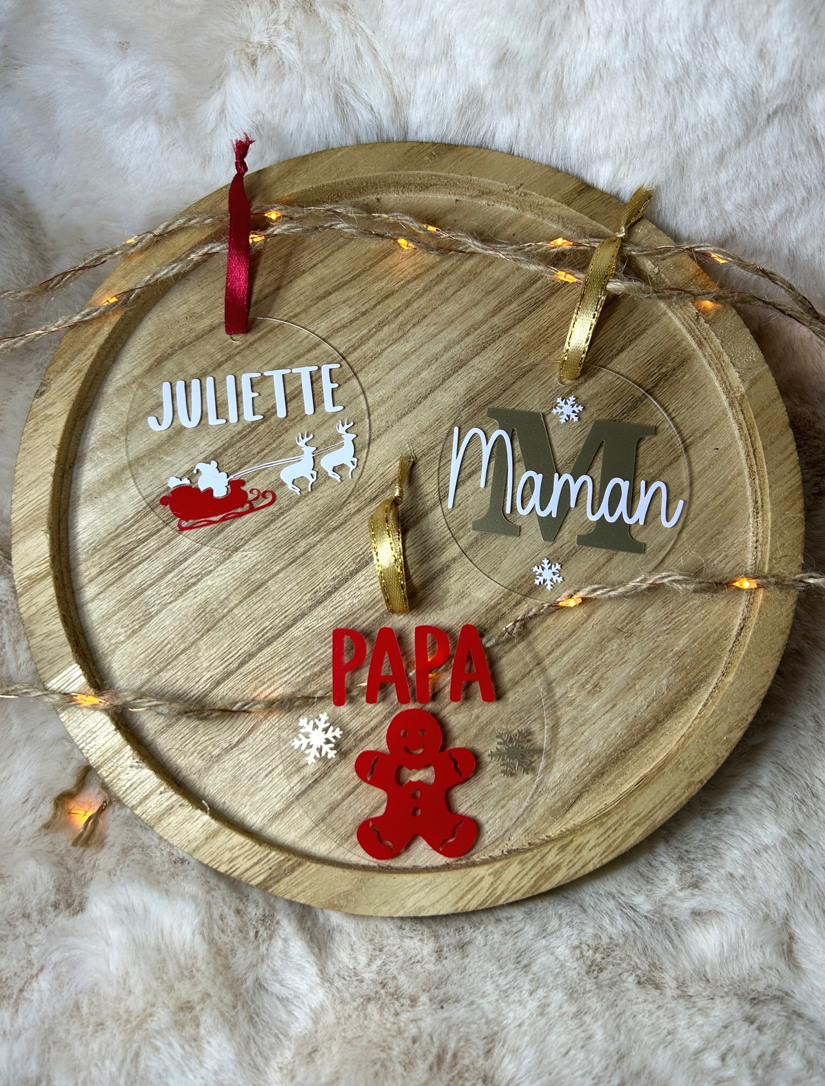 Suspensions de Noël « Les prénoms enchantés » - Chaque prénom devient une petite lumière accrochée à la magie de Noël