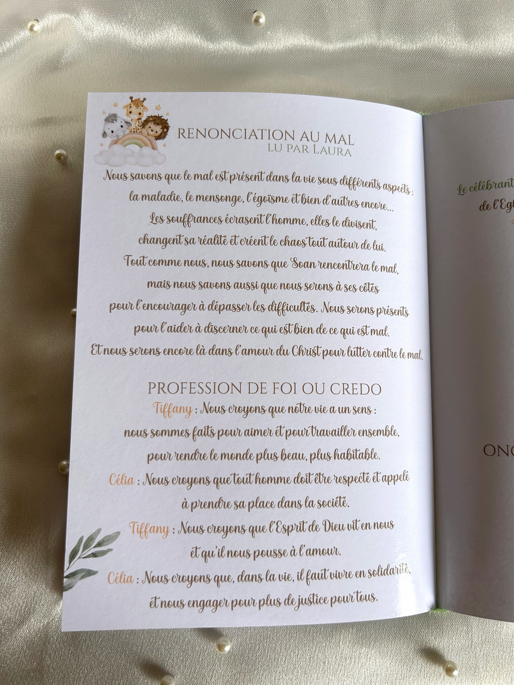 Livret de cérémonie « Balade Champêtre » - Une page après l'autre, l'histoire d'un moment précieux