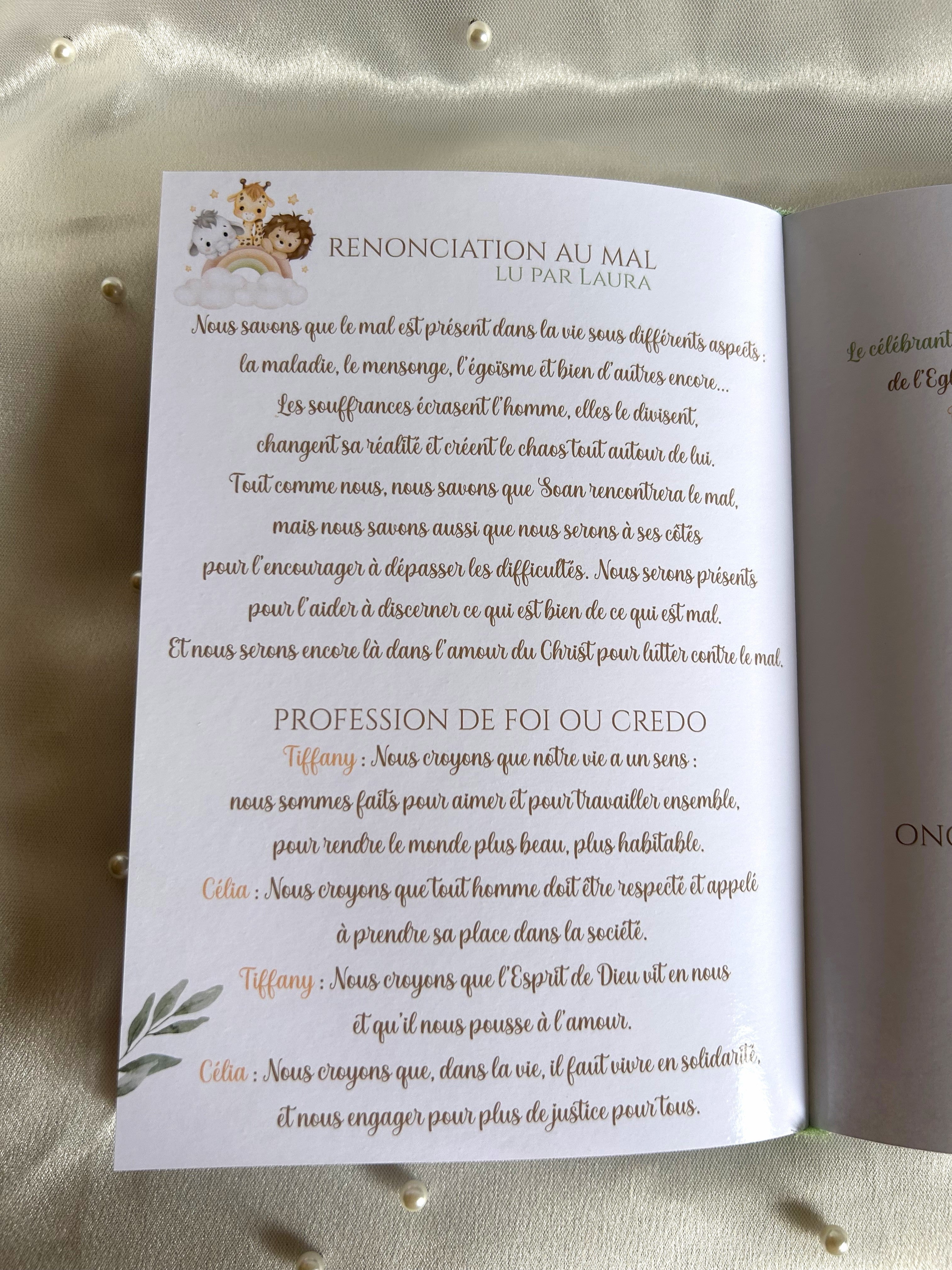 Livret de cérémonie « Balade Champêtre » - Une page après l'autre, l'histoire d'un moment précieux