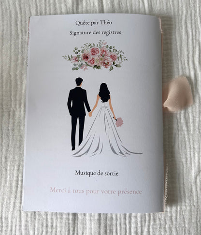Livret de cérémonie " Bouquet de souvenirs " - Quand les mots s'habillent de soie et de tendresse.