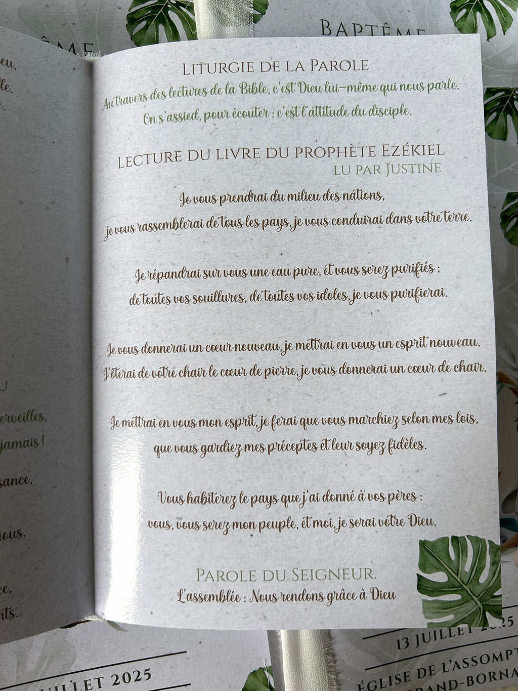 Livret de cérémonie " Eveil sauvage " - Un doux souffle d'aventure pour un moment sacré.