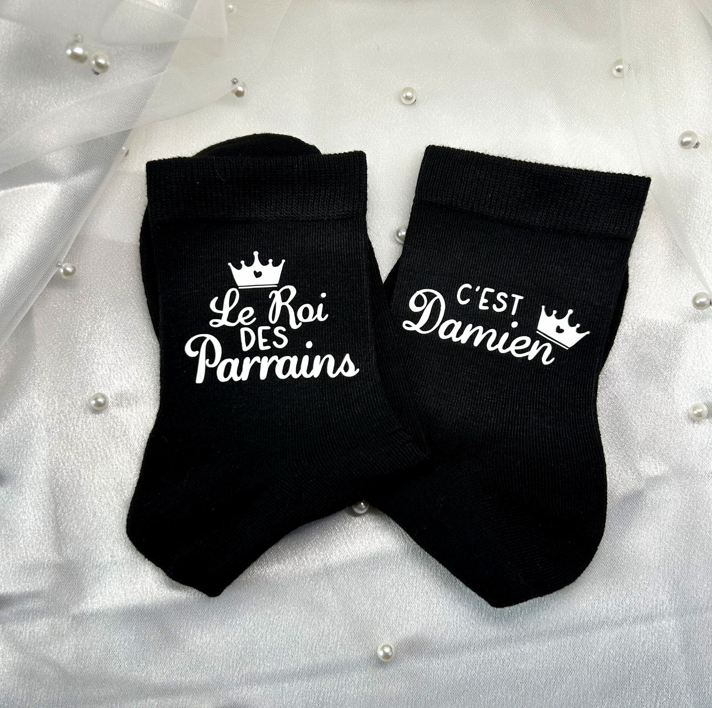 Chaussettes " Super Parrain" - Un détail à enfiler pour un rôle à vie.