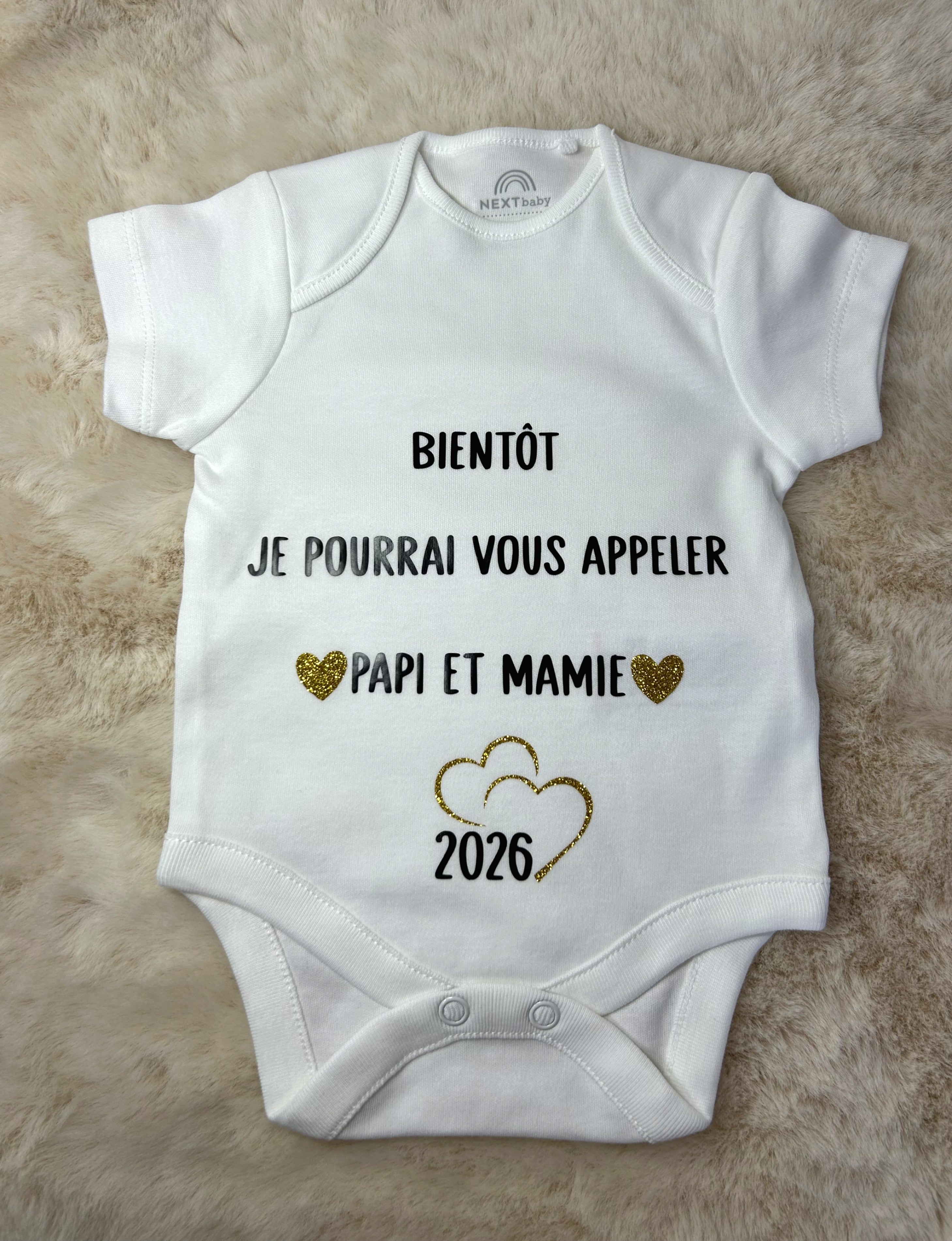 Body « Bientôt je pourrai vous appeler papi et mamie - 2026 »