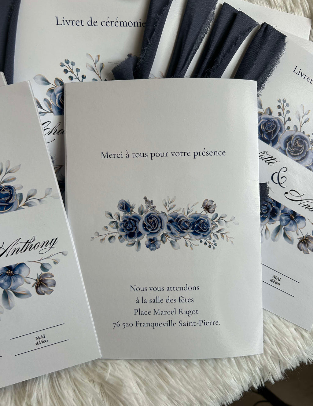 Livret de cérémonie « Bleu de promesse » - Les mots d’un engagement, posés avec douceur au fil de la cérémonie