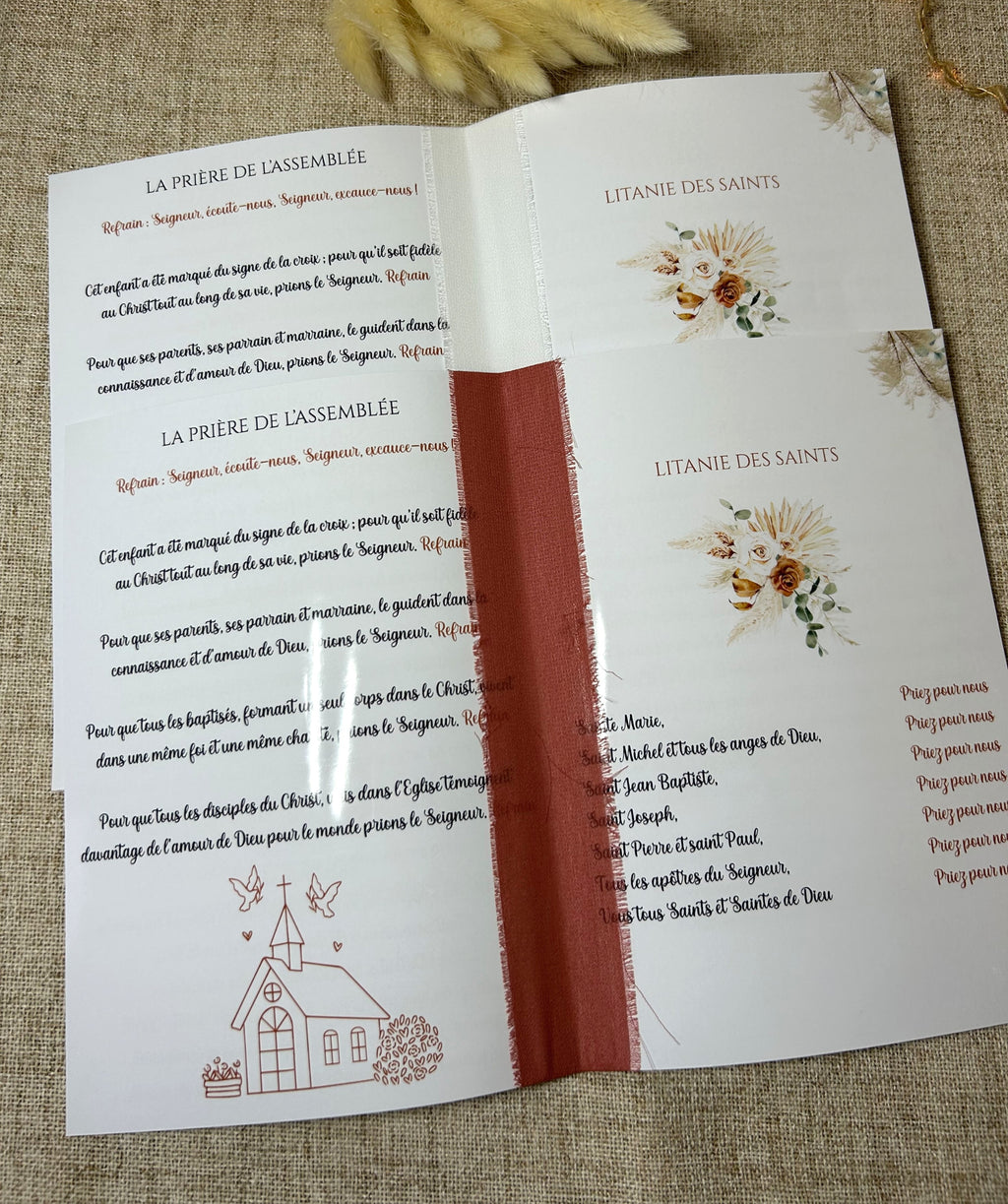 Livret de cérémonie « Éclat Terracotta » - Une ambiance bohème et chaleureuse pour accompagner les plus beaux instants de votre cérémonie.