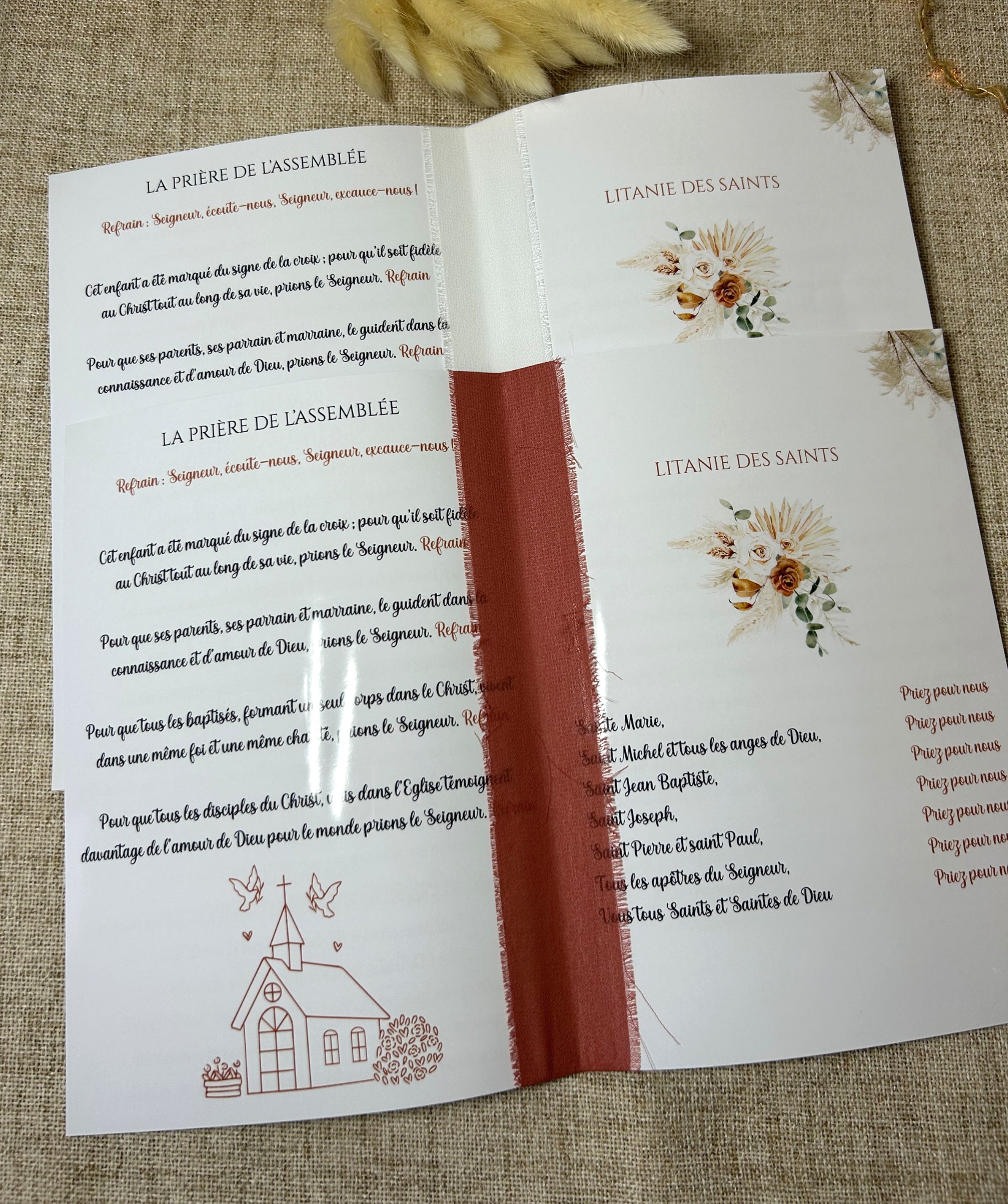 Livret de cérémonie « Éclat Terracotta » - Une ambiance bohème et chaleureuse pour accompagner les plus beaux instants de votre cérémonie.