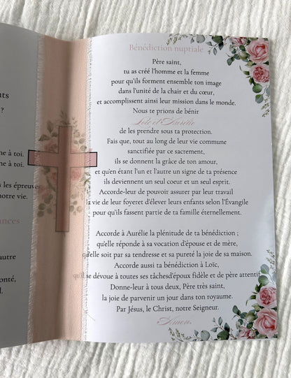 Livret de cérémonie " Bouquet de souvenirs " - Quand les mots s'habillent de soie et de tendresse.