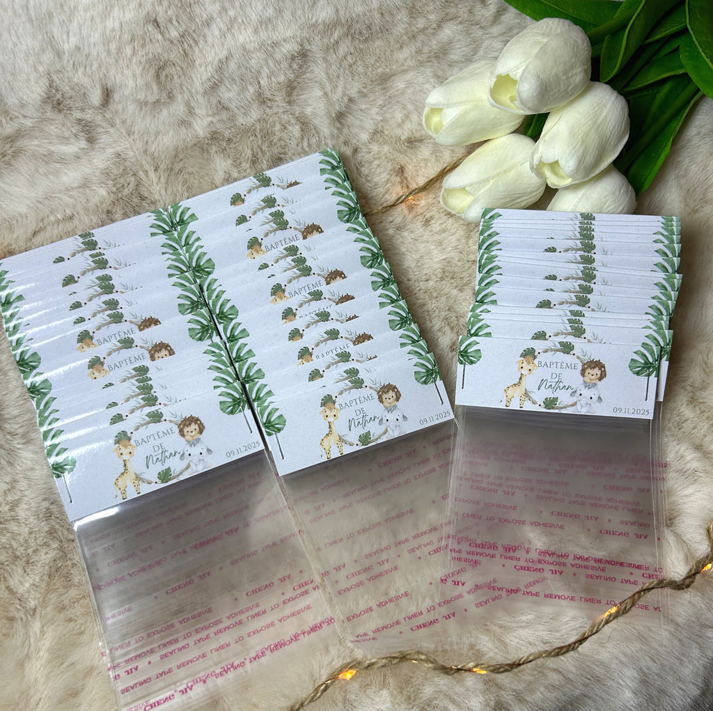 Sac à confiseries « Aventure au cœur de la jungle » - Une touche sauvage et pleine de tendresse