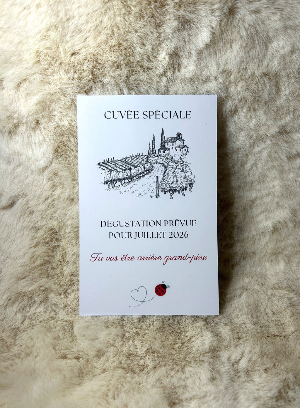 Etiquette bouteille « Cuvée Spéciale » - Un message à déboucher avec le sourire