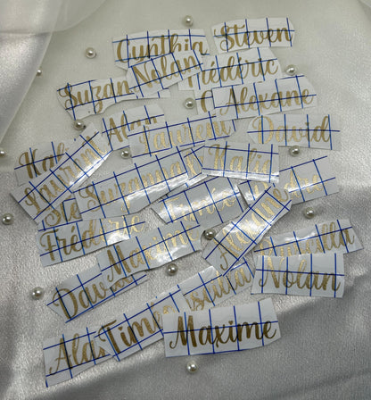 Stickers " Prénom Pailleté " - Des lettres qui brillent et qui durent.