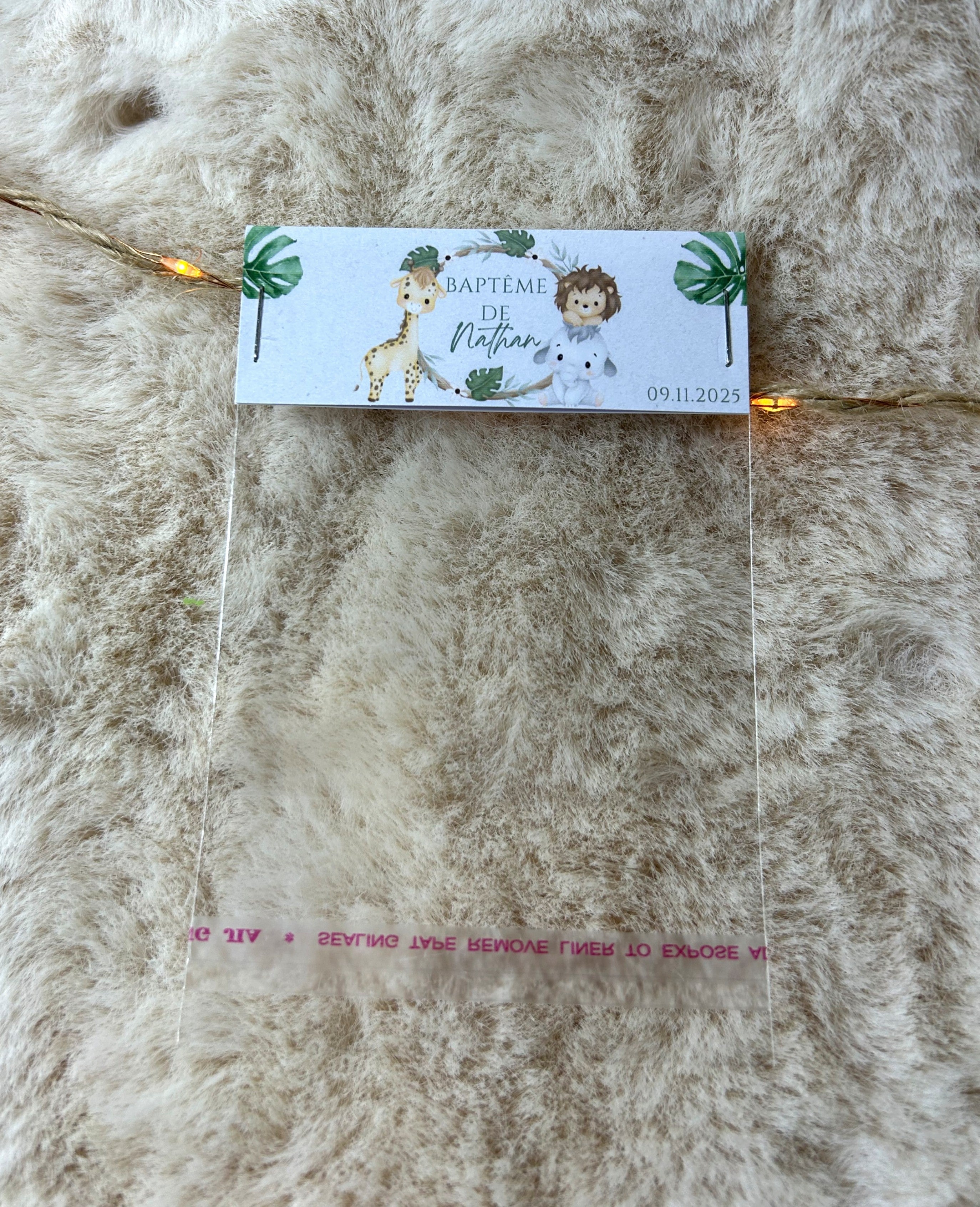 Sac à confiseries « Aventure au cœur de la jungle » - Une touche sauvage et pleine de tendresse