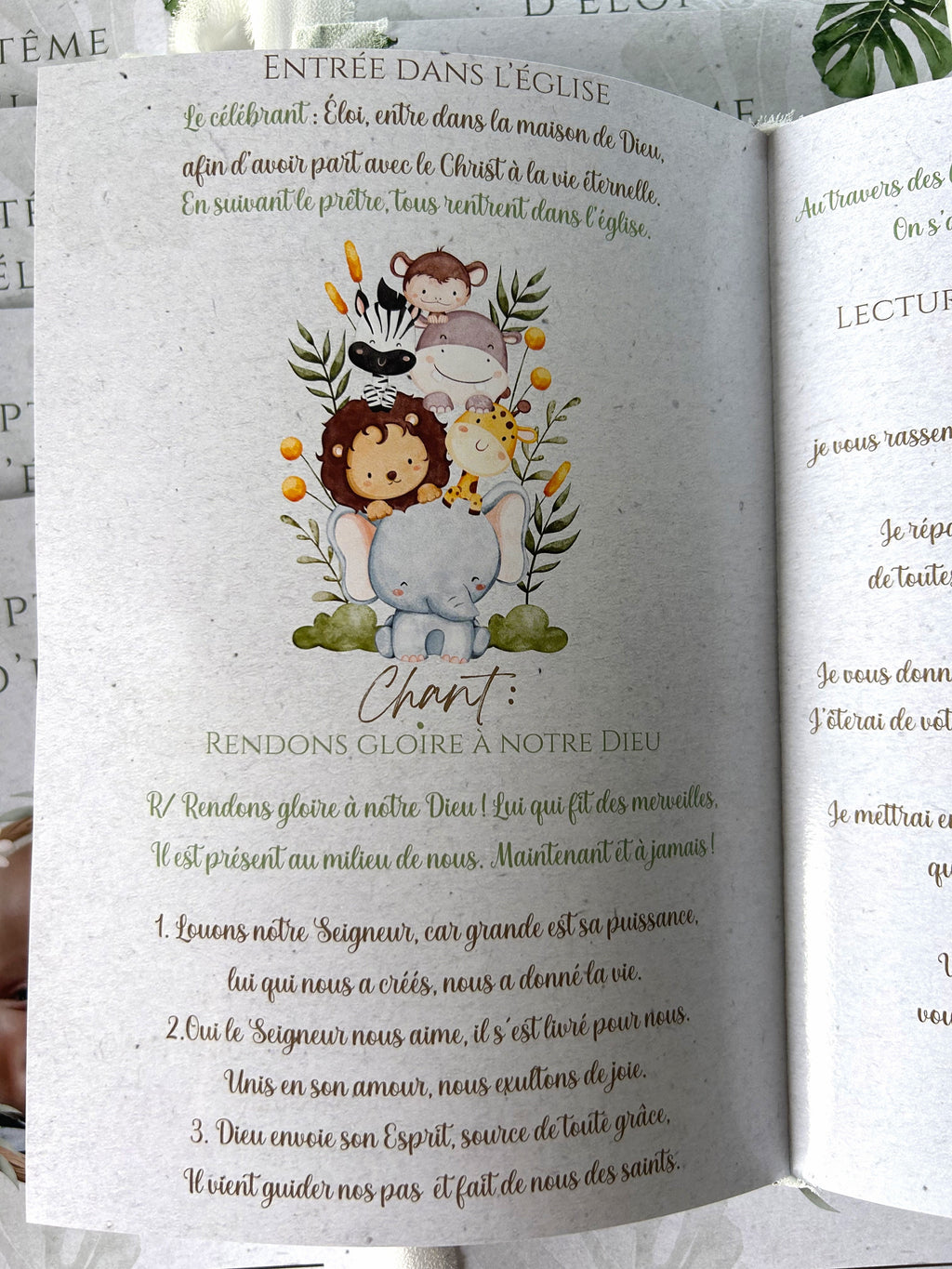 Livret de cérémonie " Eveil sauvage " - Un doux souffle d'aventure pour un moment sacré.