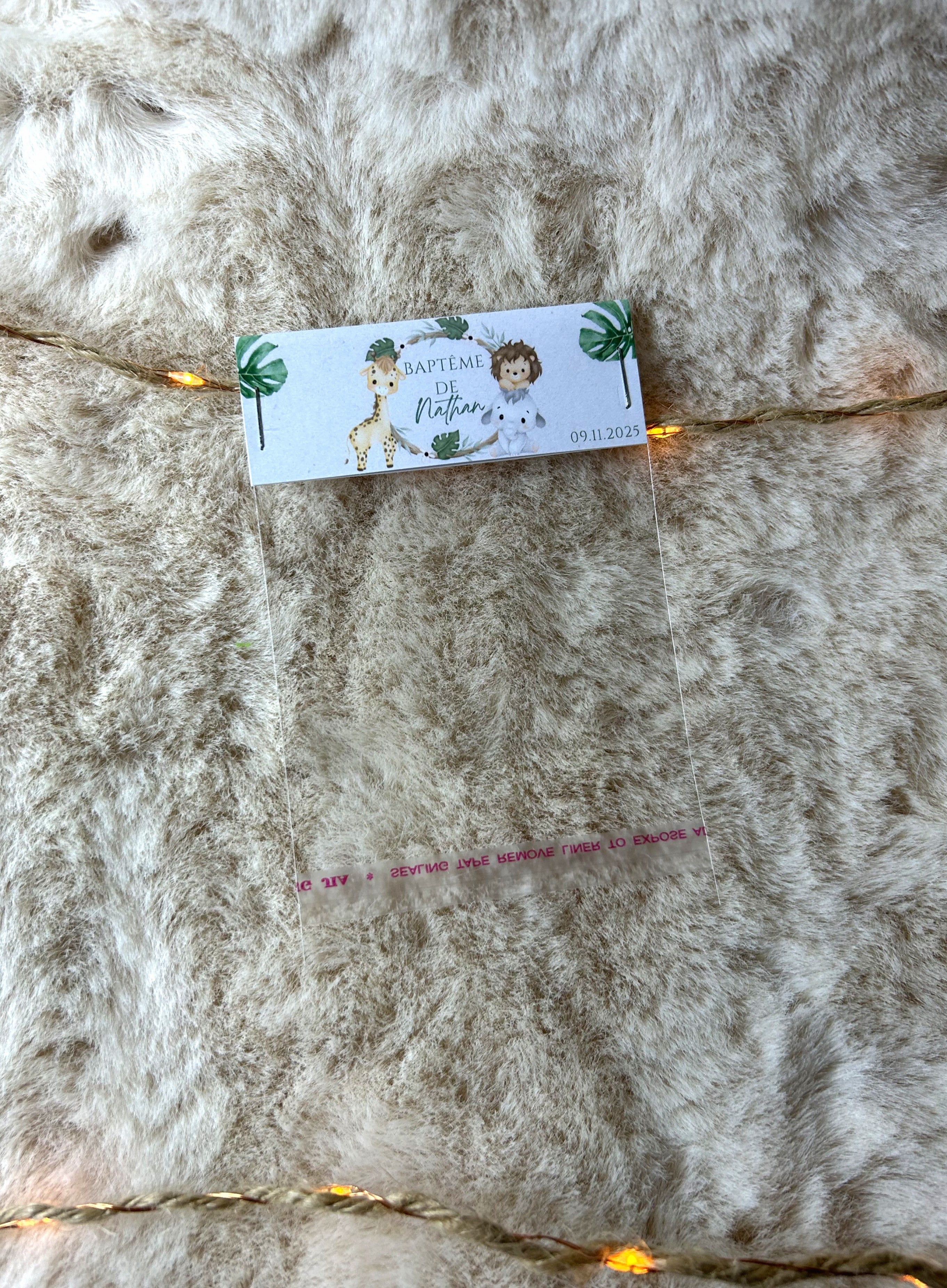 Sac à confiseries « Aventure au cœur de la jungle » - Une touche sauvage et pleine de tendresse