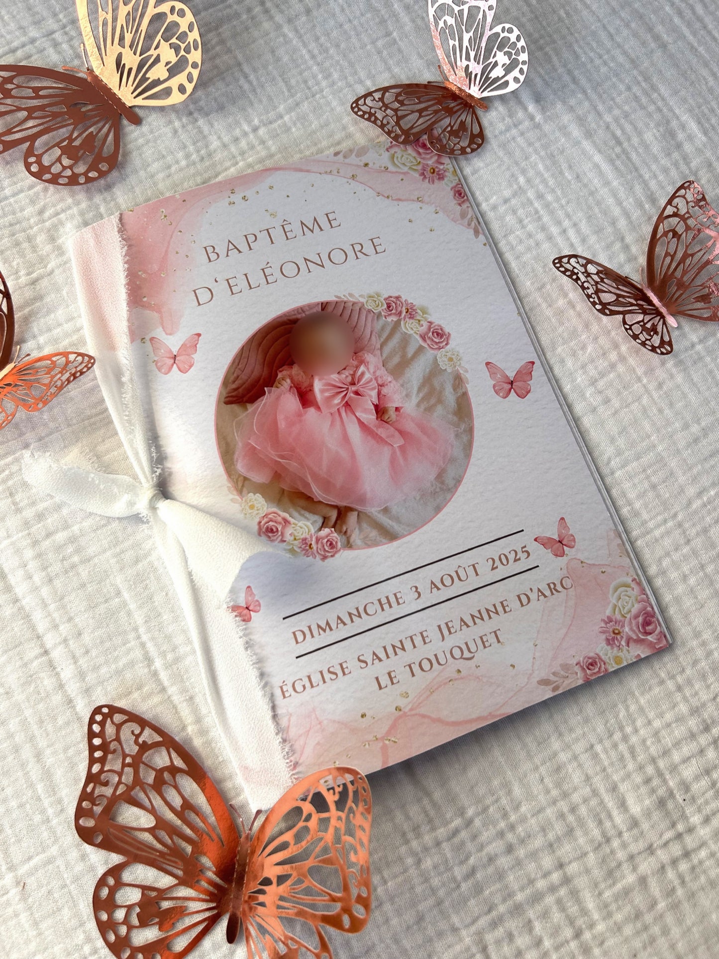 Livret de cérémonie " Papillon de tendresse " - Une cérémonie qui s'ouvre comme une battement d'ailes.