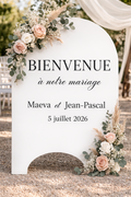 Sticker personnalisé pour panneau de bienvenue - Le détail parfait pour accueillir vos invités avec style dès leur arrivée.