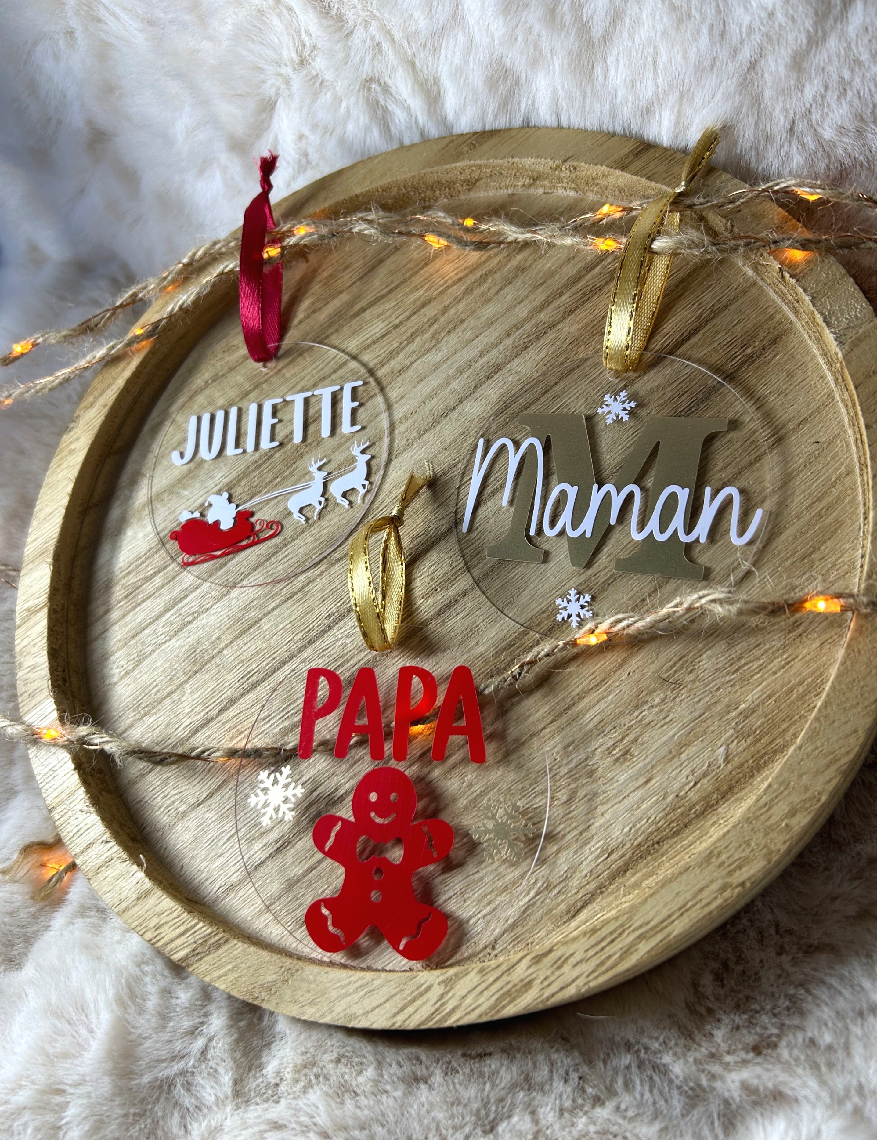 Suspensions de Noël « Les prénoms enchantés » - Chaque prénom devient une petite lumière accrochée à la magie de Noël