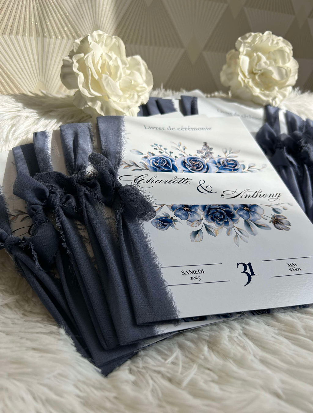Livret de cérémonie « Bleu de promesse » - Les mots d’un engagement, posés avec douceur au fil de la cérémonie