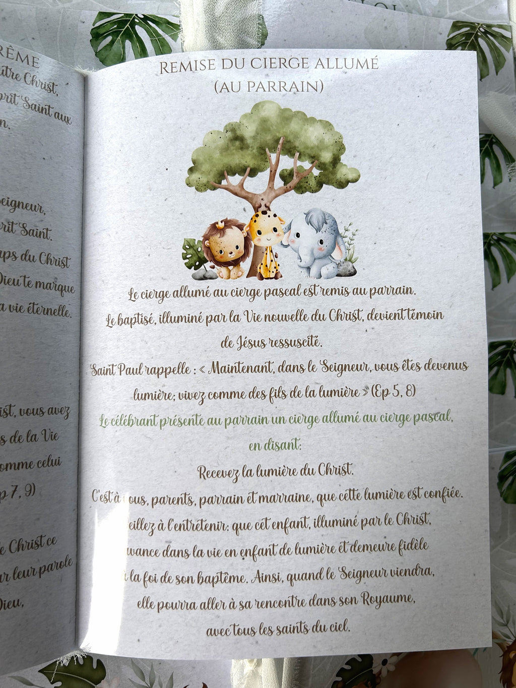 Livret de cérémonie " Eveil sauvage " - Un doux souffle d'aventure pour un moment sacré.