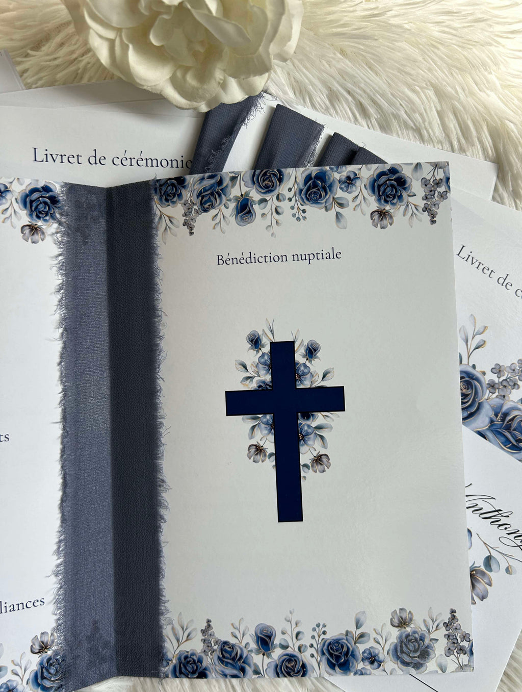 Livret de cérémonie « Bleu de promesse » - Les mots d’un engagement, posés avec douceur au fil de la cérémonie