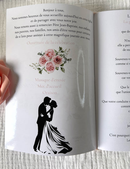 Livret de cérémonie " Bouquet de souvenirs " - Quand les mots s'habillent de soie et de tendresse.