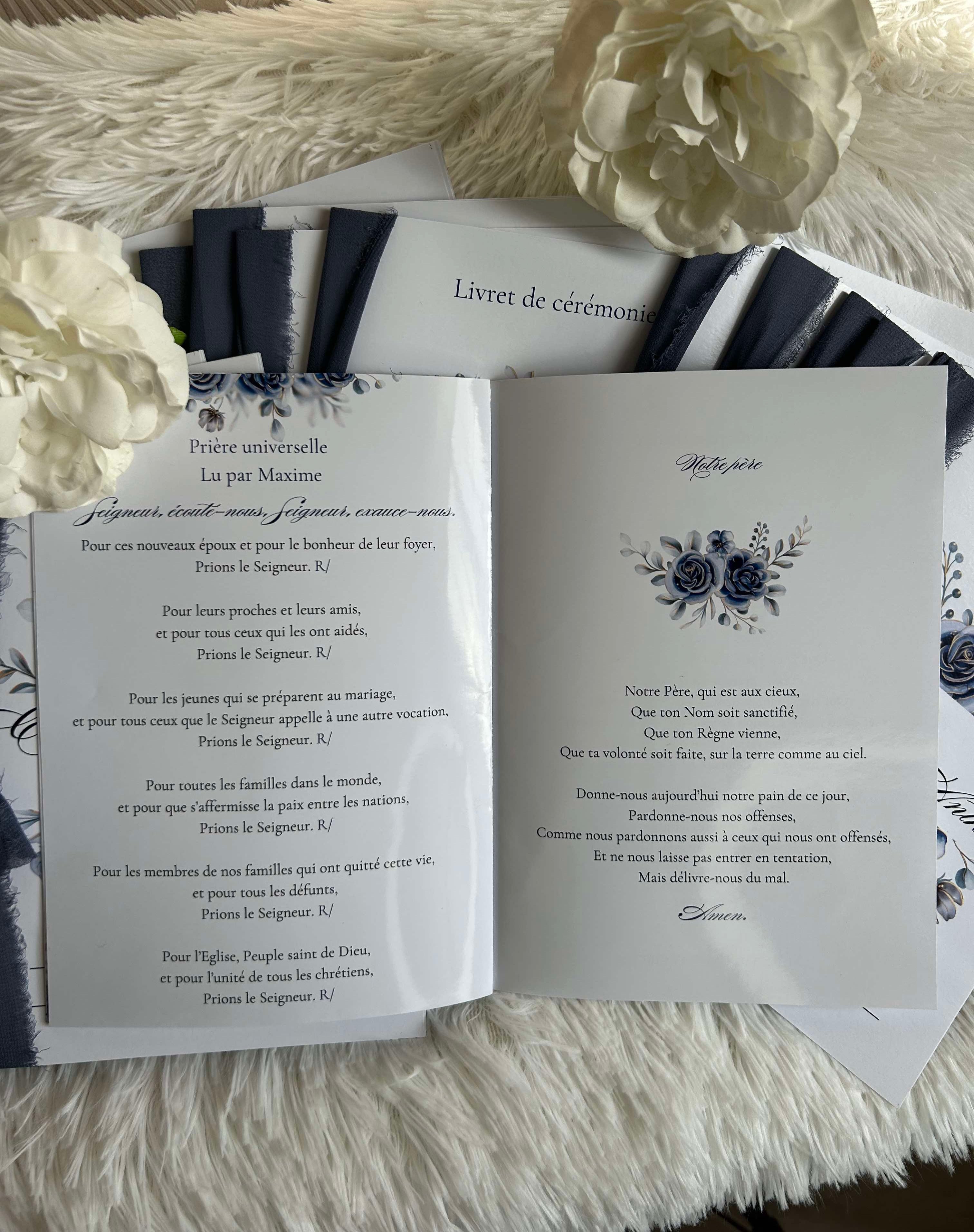 Livret de cérémonie « Bleu de promesse » - Les mots d’un engagement, posés avec douceur au fil de la cérémonie