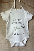 Body « Super parrain/marraine » - Une question simple, portée par beaucoup d’amour.
