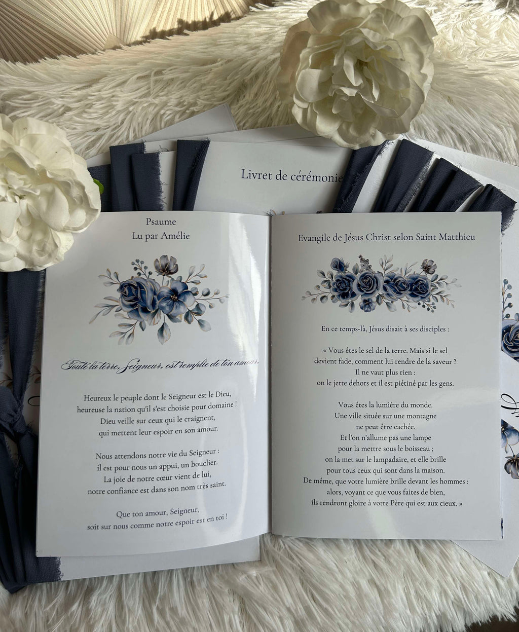 Livret de cérémonie « Bleu de promesse » - Les mots d’un engagement, posés avec douceur au fil de la cérémonie