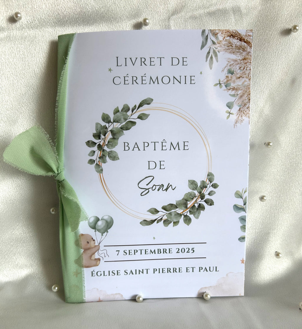 Livret de cérémonie « Balade Champêtre » - Une page après l'autre, l'histoire d'un moment précieux