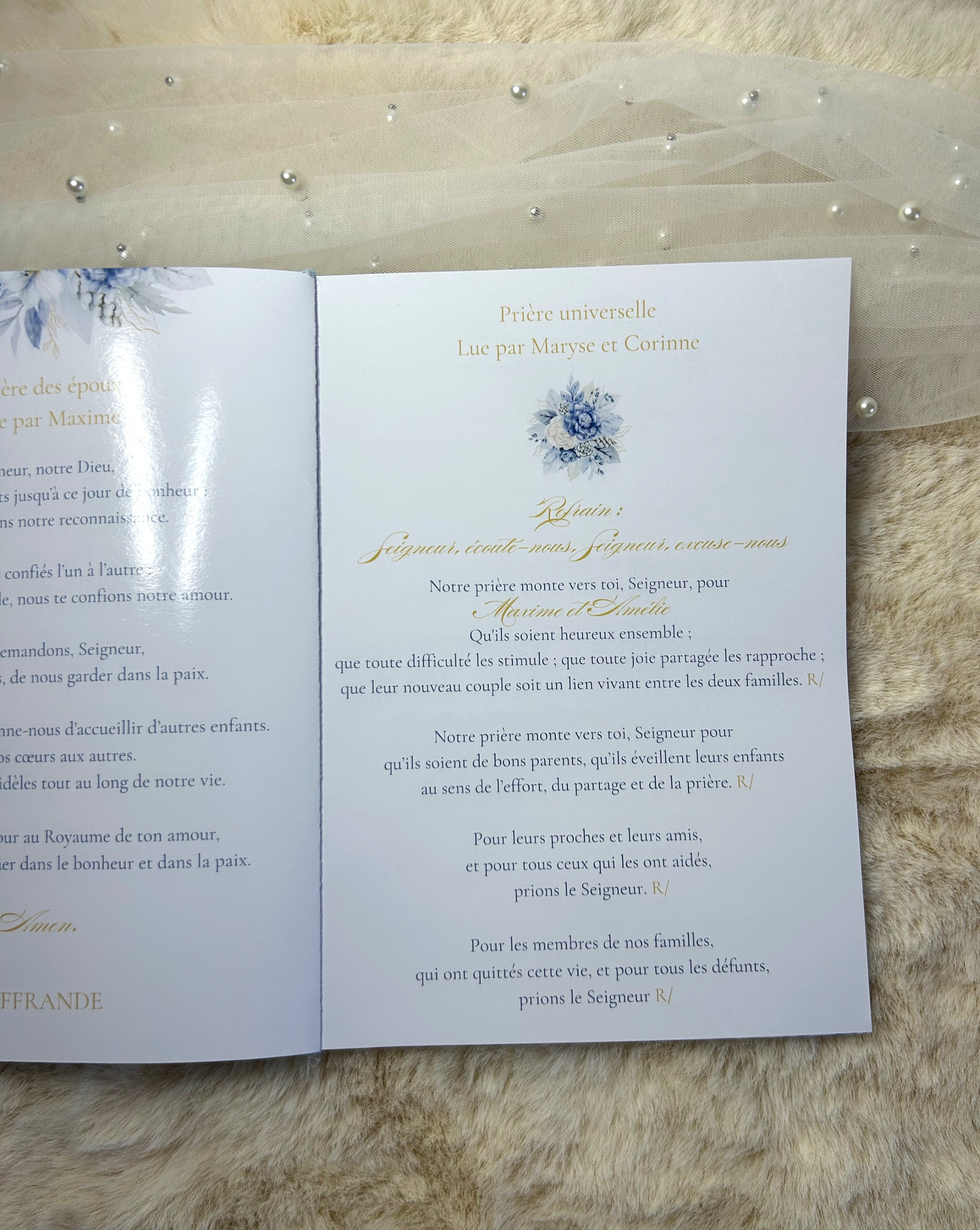 Livret de cérémonie « Douce Harmonie » - Le détail raffiné qui accompagne votre cérémonie avec élégance et poésie