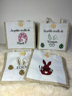 Sac de Pâques personnalisé « Les petites récoltes de… » - Le compagnon idéal pour partir à la chasse aux œufs