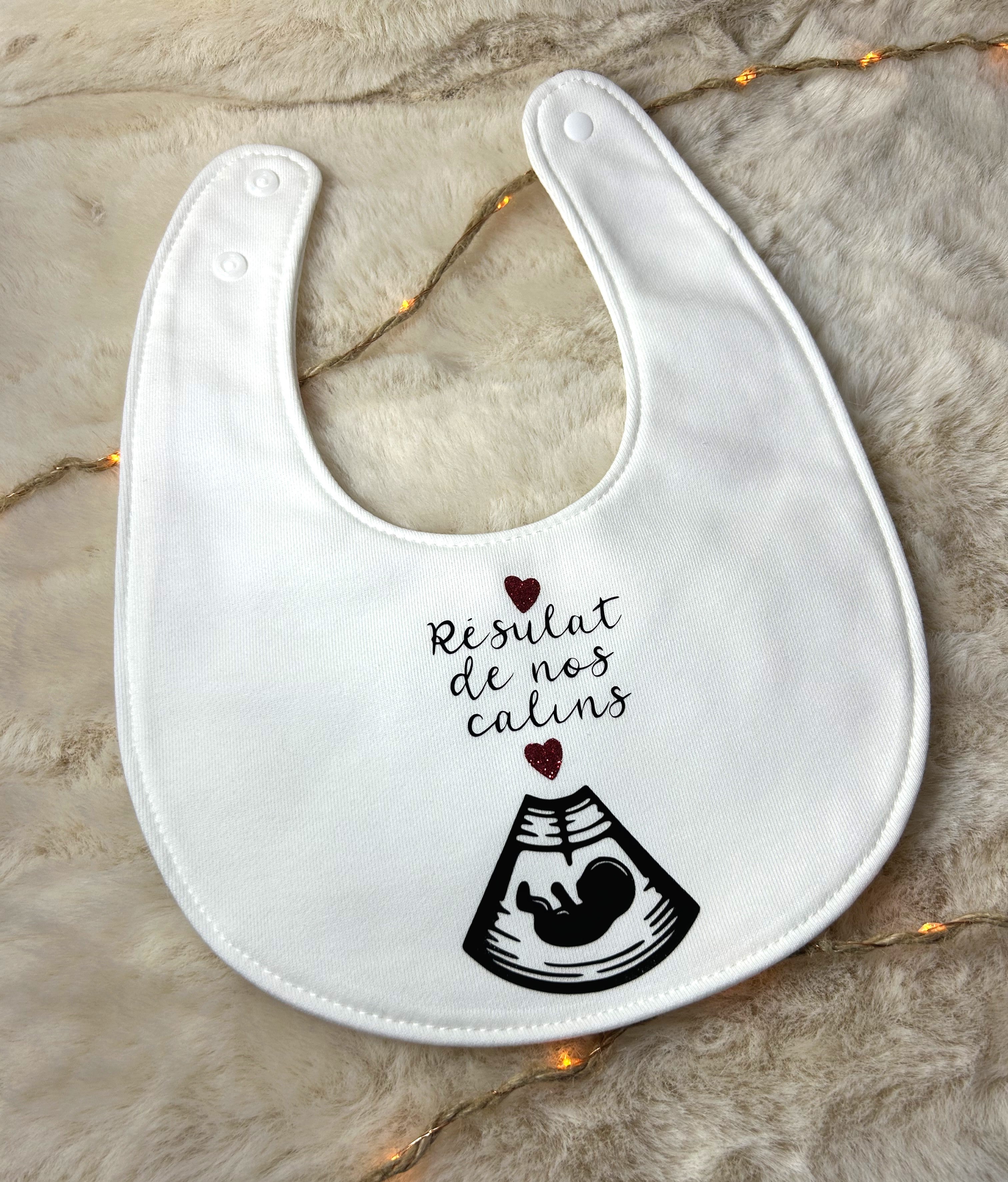 Bavoir « Résultat de nos câlins »