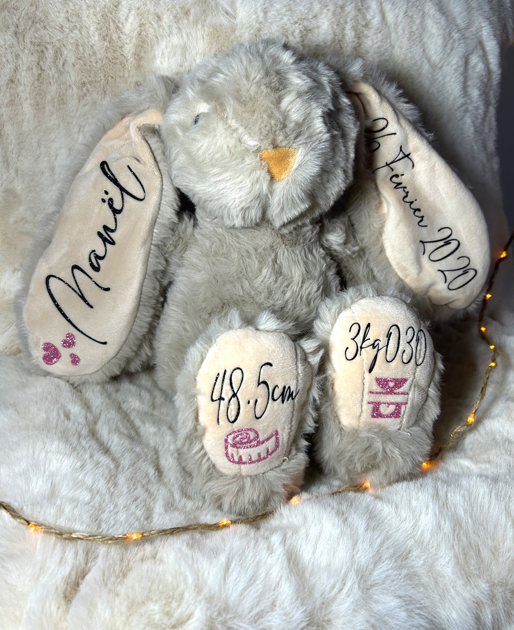 Peluche naissance « Mon premier lapin »