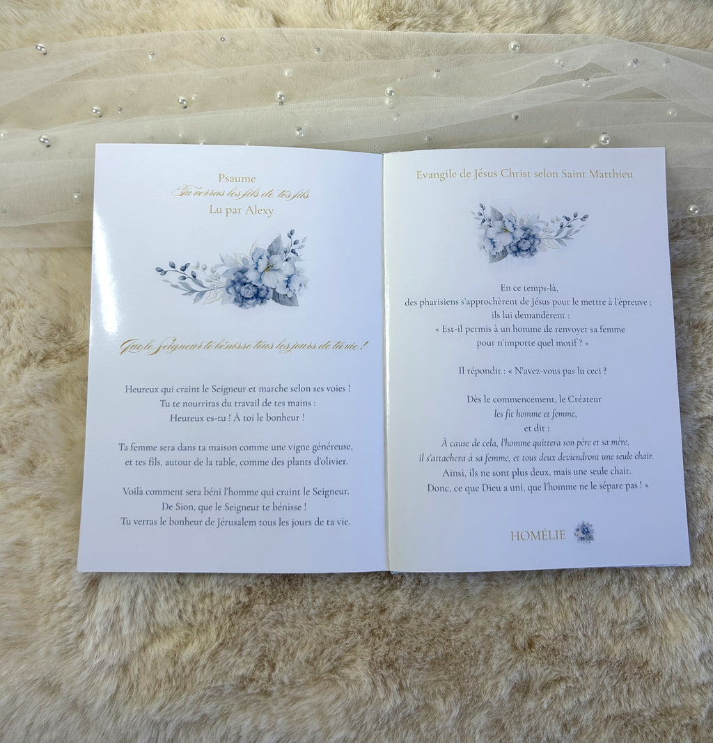 Livret de cérémonie « Douce Harmonie » - Le détail raffiné qui accompagne votre cérémonie avec élégance et poésie