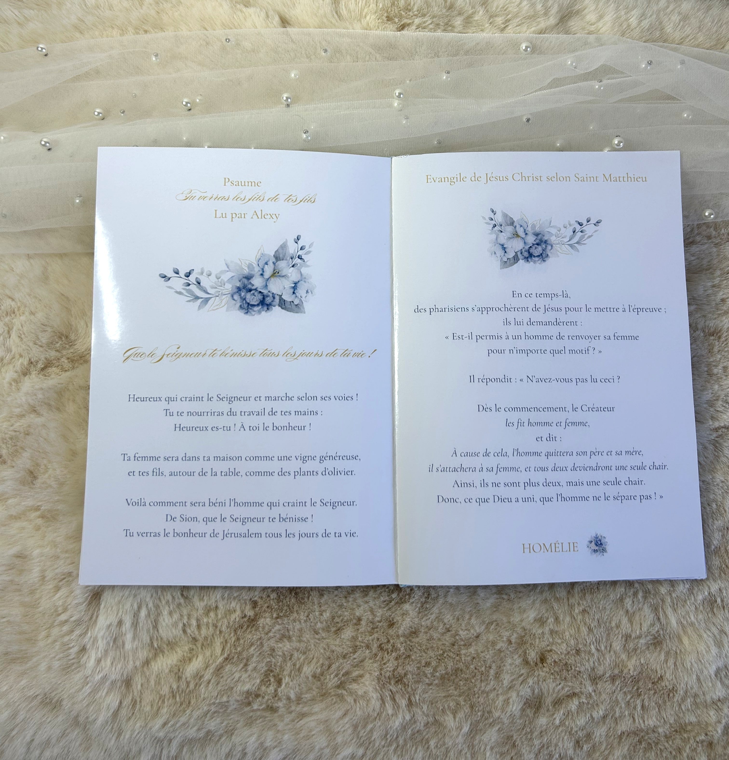 Livret de cérémonie « Douce Harmonie » - Le détail raffiné qui accompagne votre cérémonie avec élégance et poésie